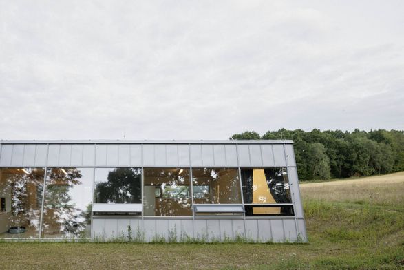 Modular House With A Sloping Facade