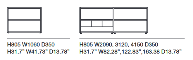Case Lap Shelving Low