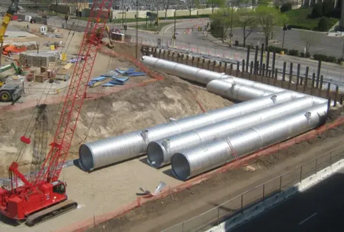 Contech Cmp Stormwater Detention And Infiltration Pipes - Construction ...
