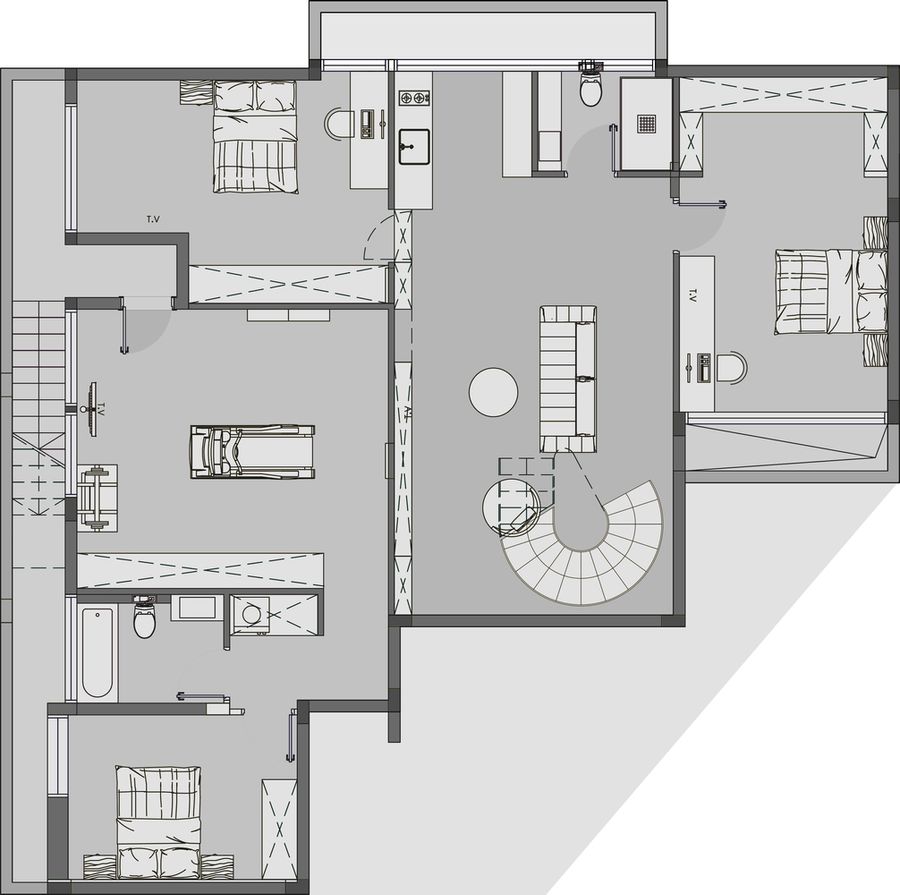 Powerful Exterior, Moving Interior Residence