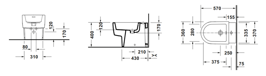 Duravit Balcoon Floorstanding Bidet