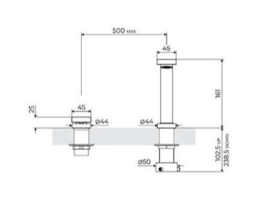 Foster OP satin Mixer Tap