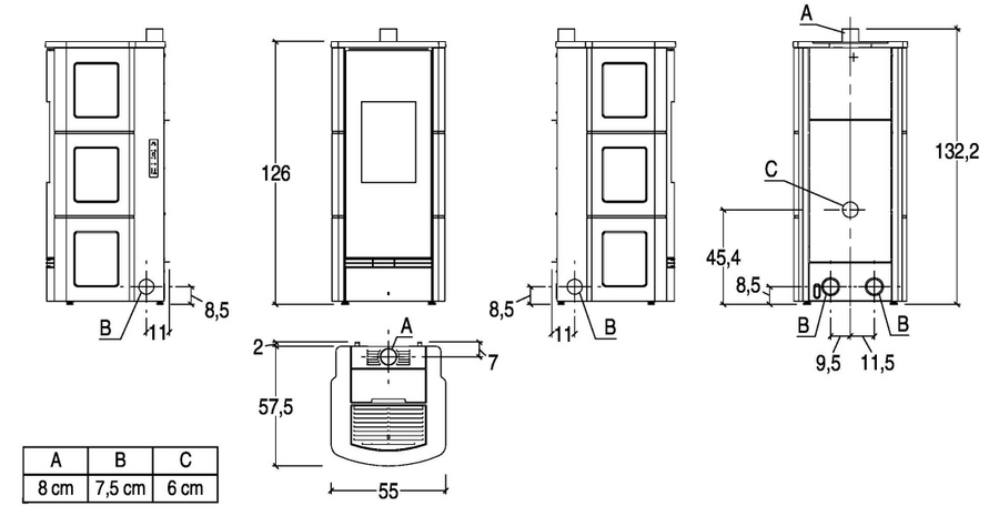 Piazzetta P930 C Pellet Stove