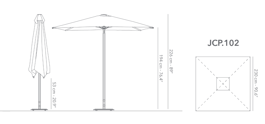 Jardinico JCP.1 Series Garden Umbrella