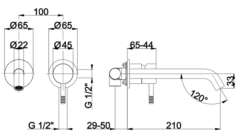 Aquaelite Conceled Basin Mixer