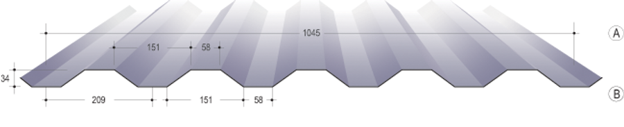 Isometal E/p 3000 Corrugated Metal Sheets