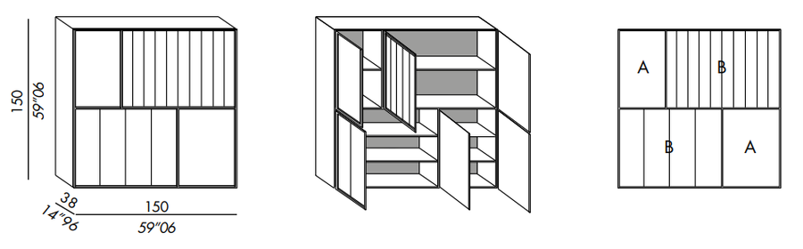 Meridiani Wolfang Wall Storage Unit