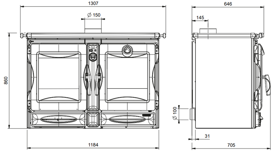 Lanordica Alaska.16 Wood-burning Cooker Stove