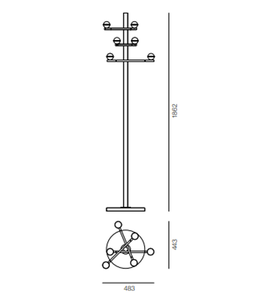Prof Jane Floor-Standing Coat Rack