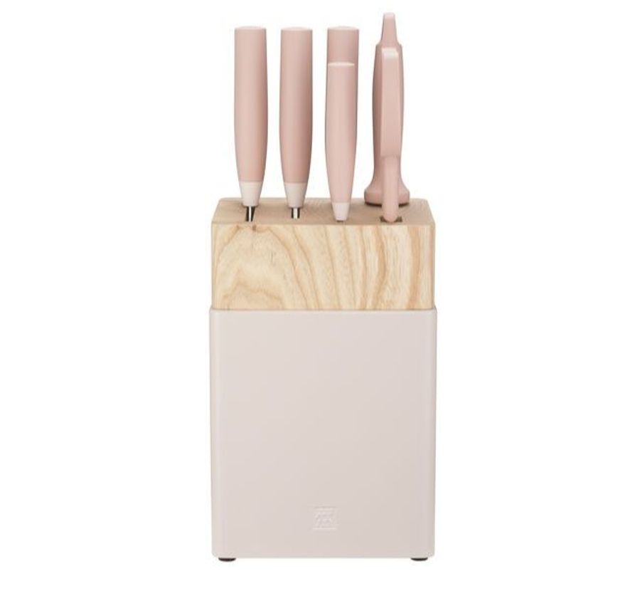 Zwilling Now S 7 Piece, Knife Block Set Pink