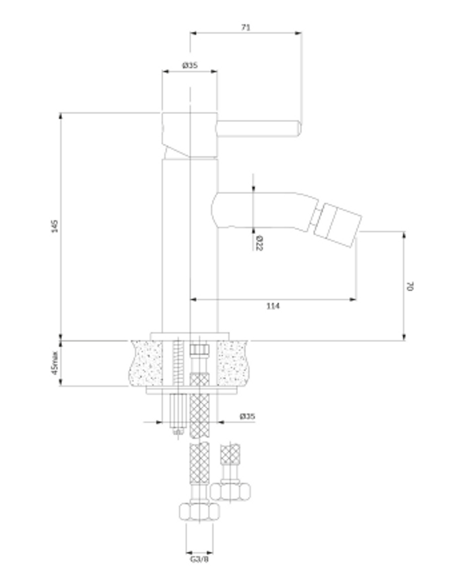 Omnires Y Bidet Mixer