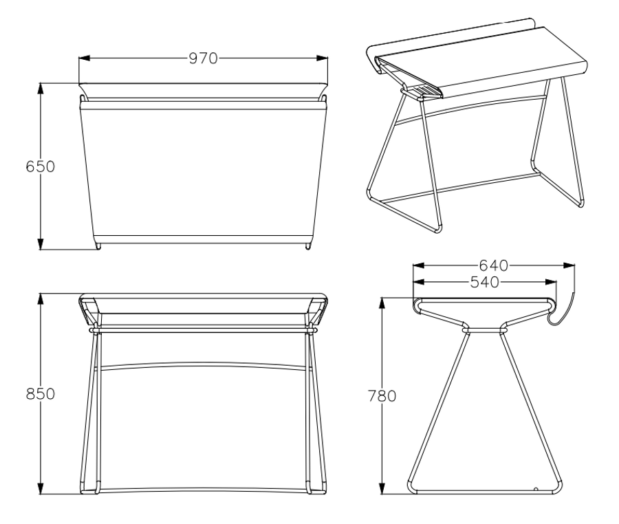 Bontempi Taylor Writhing Desk