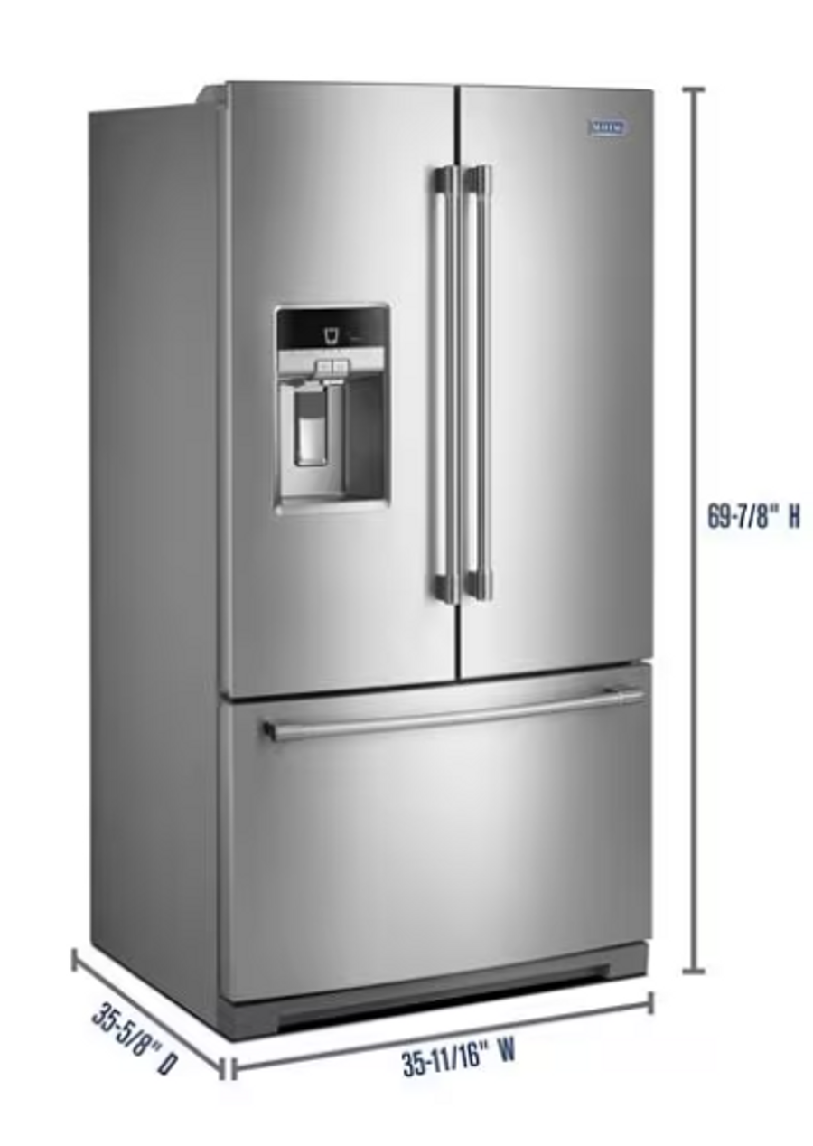 Maytag 36-Inch Wide French Door Refrigerator - 27 Cu. Ft.