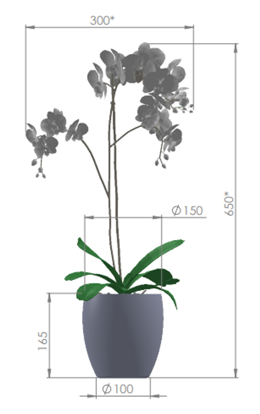 Gotessons Orchid Phalaenopsis 650 Artifical Plant