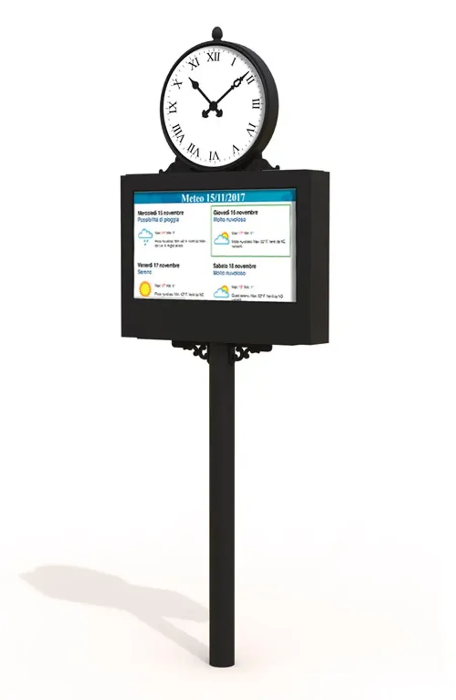 Eurocomitalia Urban Digital Signage Clock with 43'' display