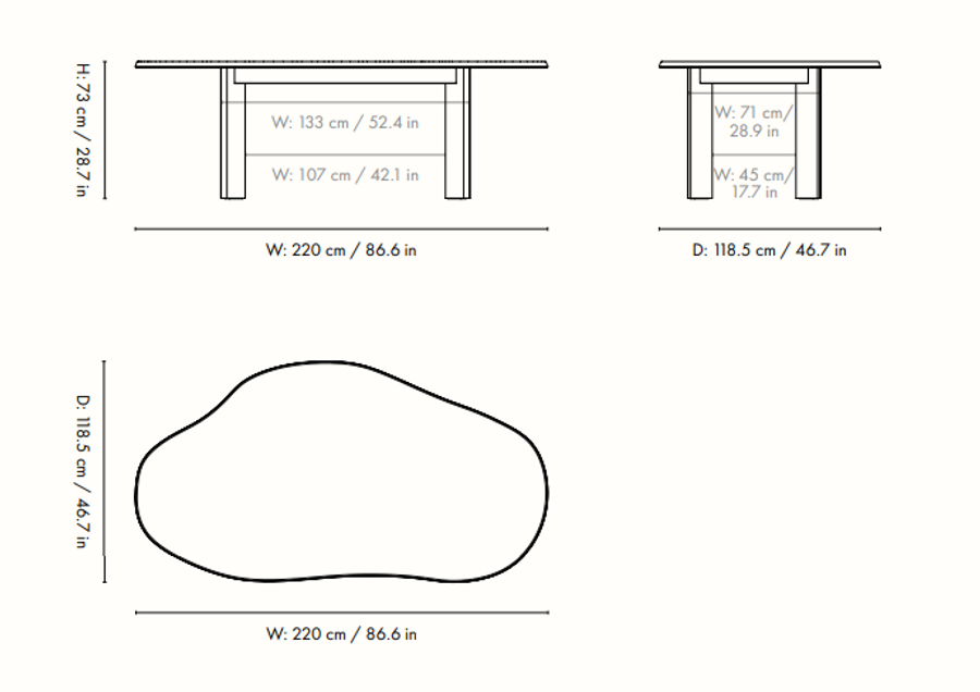 Ferm Living Tarn Dining Table - 220