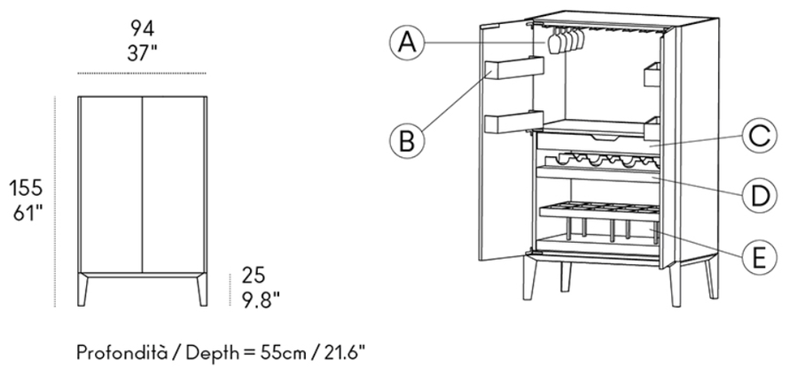 Horm Dam Bar Cabinet