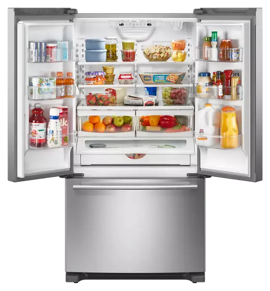 Maytag 36 Inch Wide French Door Bottom Mount Refrigerator With Max Cool Setting - 25 Cu. Ft.