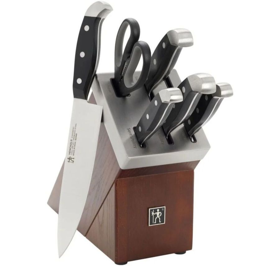 Zwilling 7 Piece Self Sharpening Block Set Brown