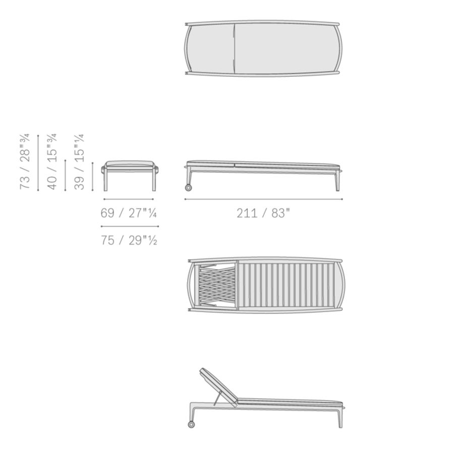 Poltronafrau The Secret Garden Sunbed Daybed
