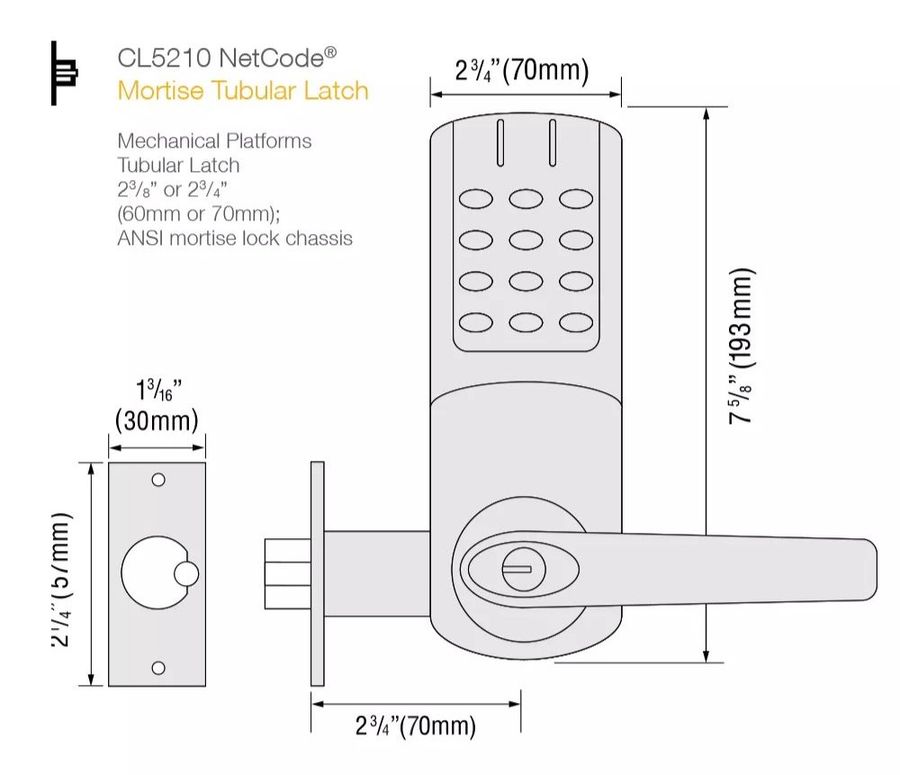 Codelocks CL5210 NetCode®