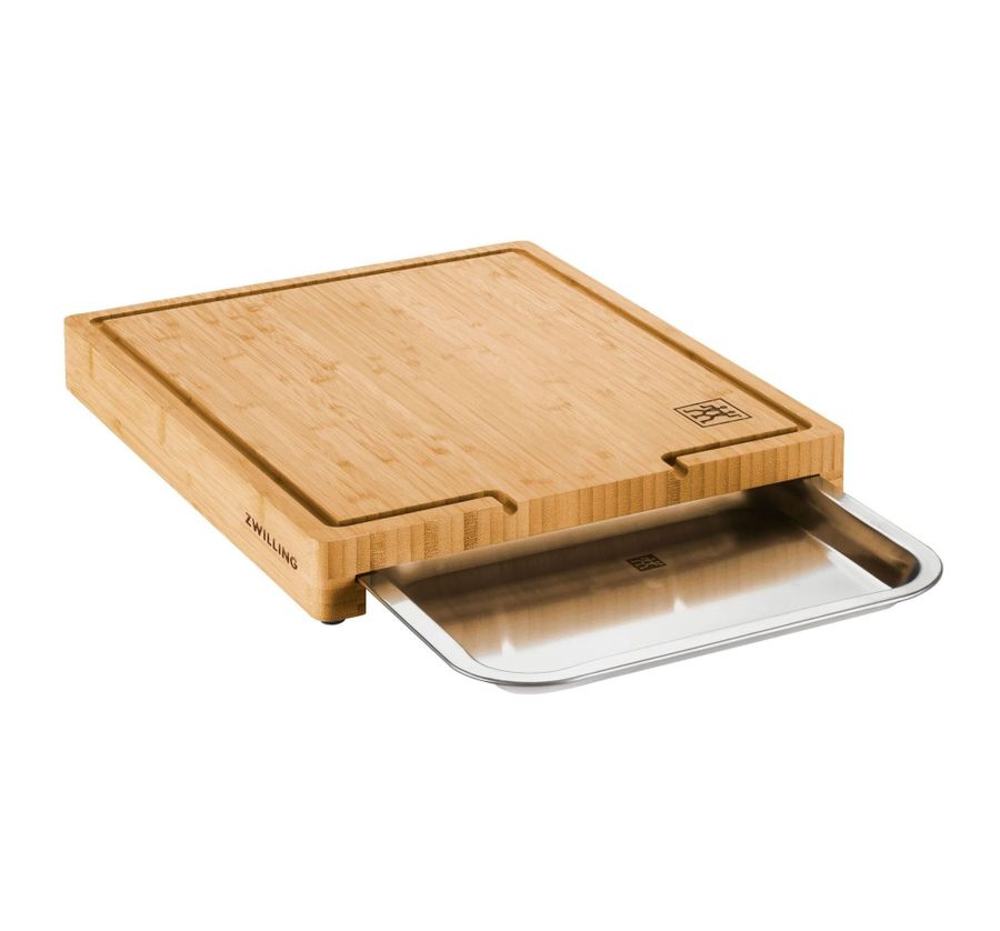 Zwilling Cutting board with tray 39 cm x 30 cm bamboo