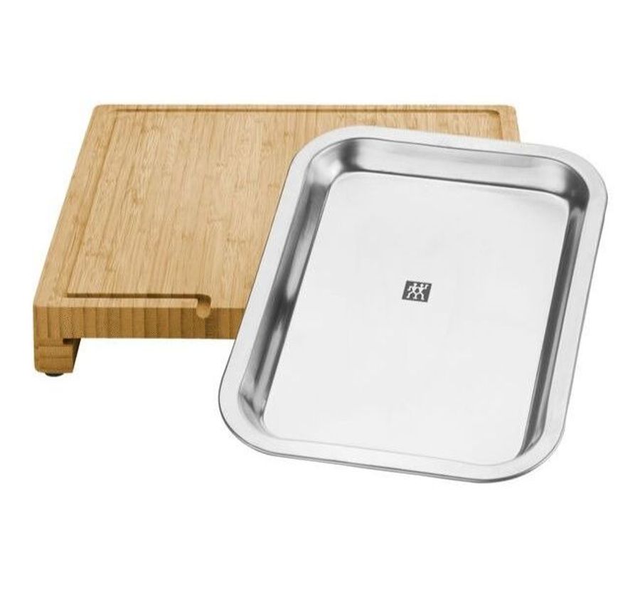 Zwilling Cutting board with tray 39 cm x 30 cm bamboo