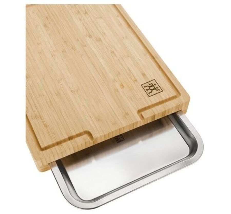 Zwilling Cutting board with tray 39 cm x 30 cm bamboo