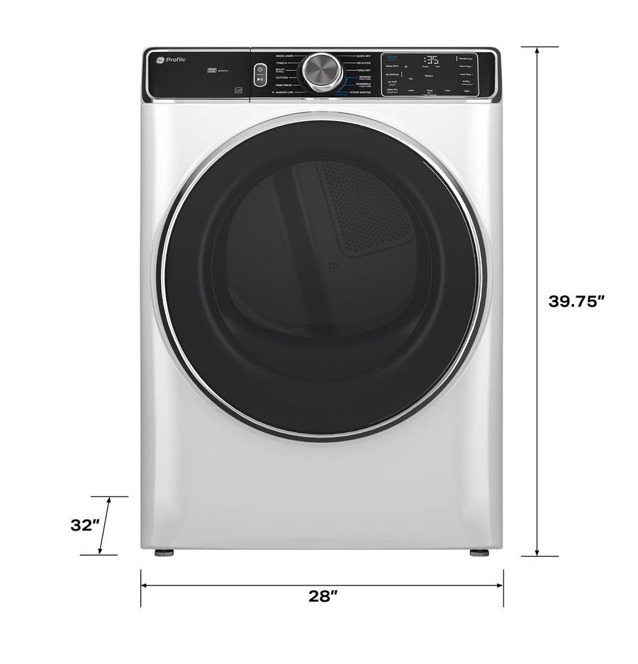 GE Appliances GE Profile™ 7.8 cu. ft. Capacity Smart Front Load Electric Dryer
