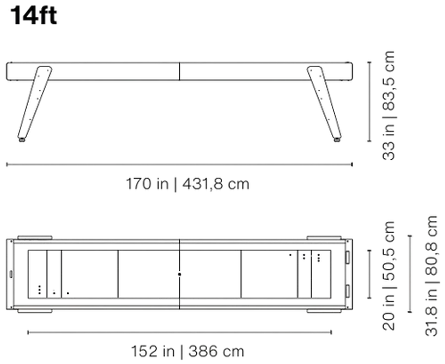 Rs Barcelona Track Shuffleboard Table 9 Ft Game Tables