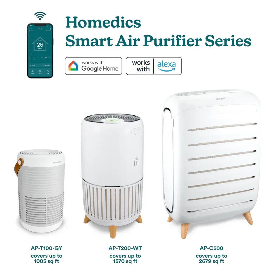 Homedics Large Room Smart Air Purifier T200