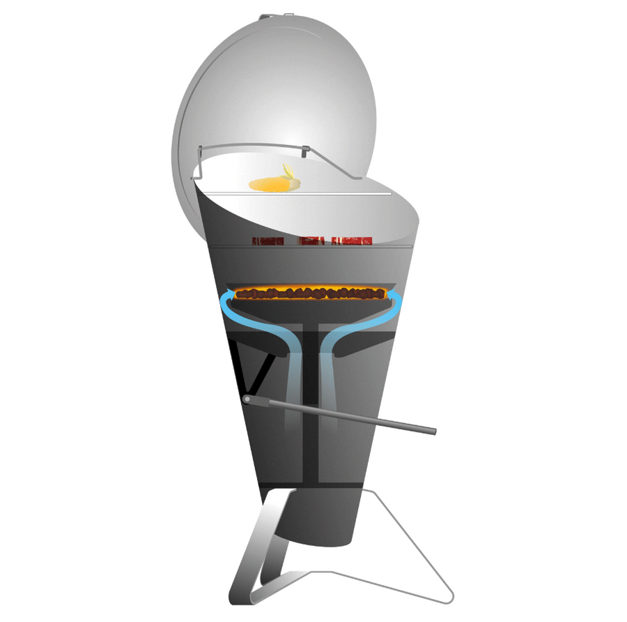 Hofats Cone Charcoal Grill Outdoor Barbecues