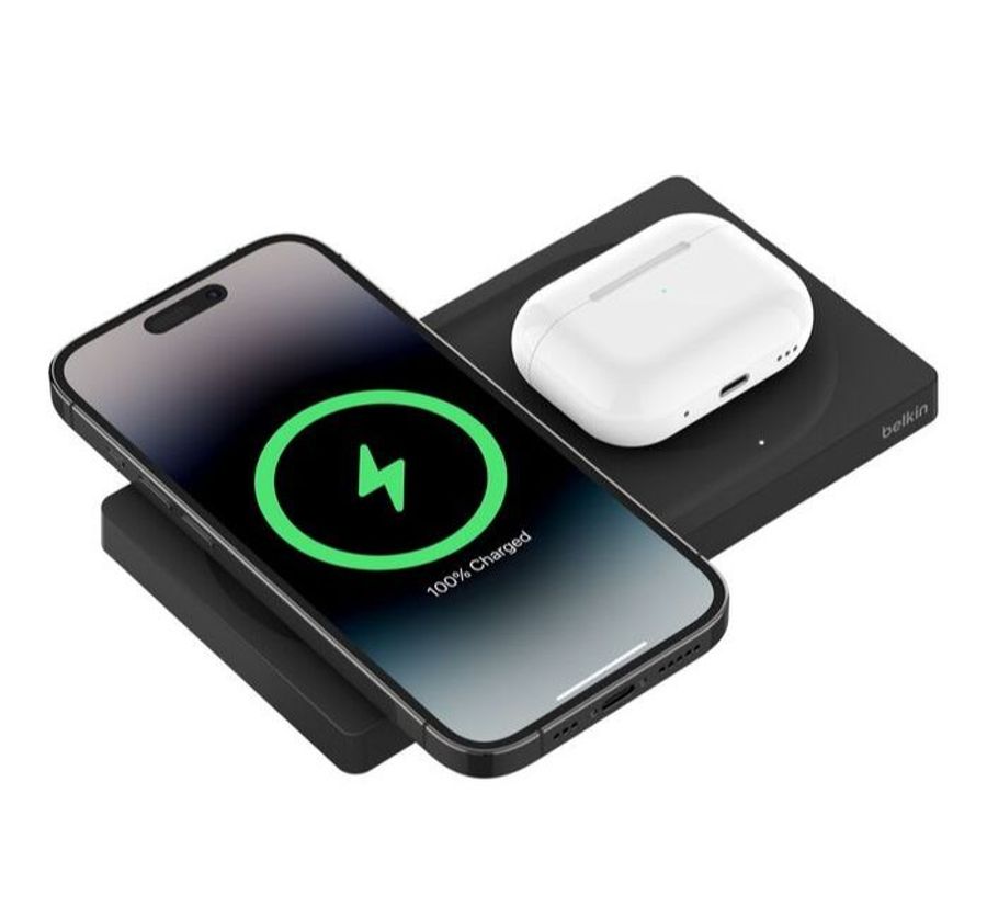 Belkin 2-in-1 Wireless Charging Pad with Official MagSafe Charging 15W