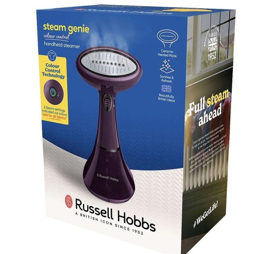 Russellhobbs Steam Genie Colour Control Handheld Clothes Steamer