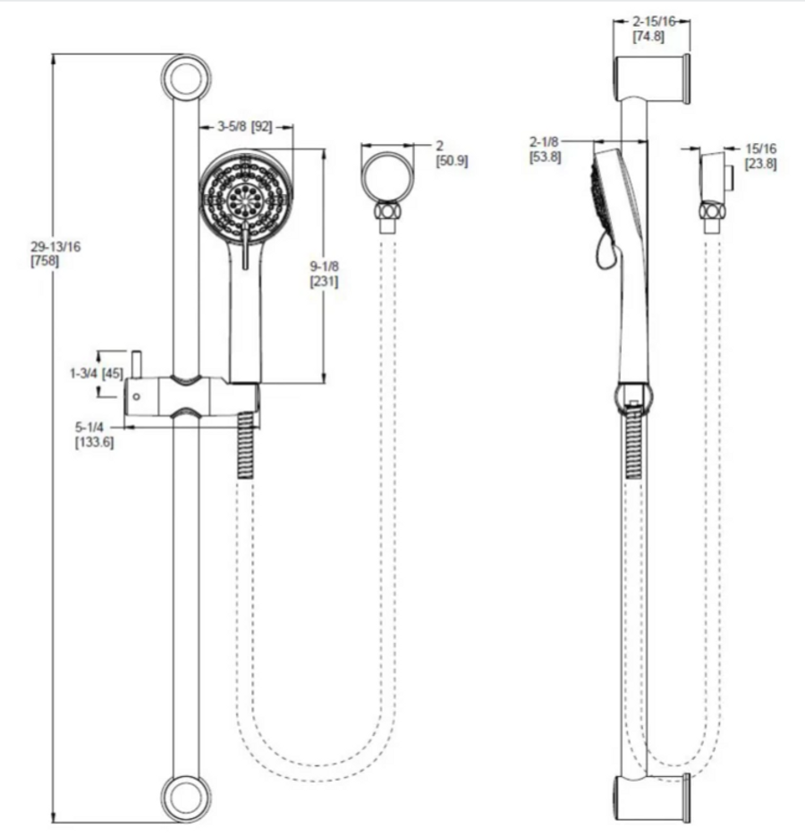 Pfister Faucets Pfister Handheld Shower Slide Bar Kit