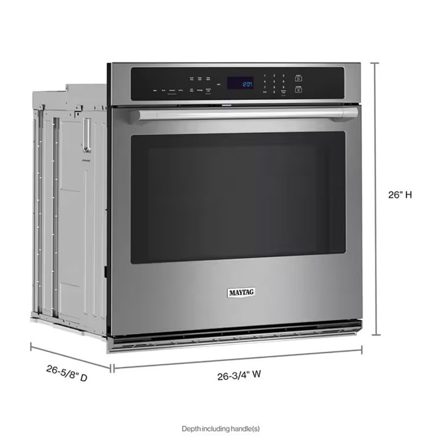 Maytag 27-inch Single Wall Oven with Air Fry and Basket - 4.3 cu. ft.