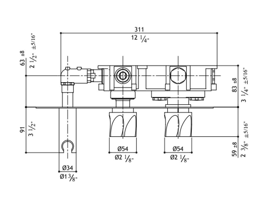 MGS Pe455 – Pe456 Thermostatic Shower Valve