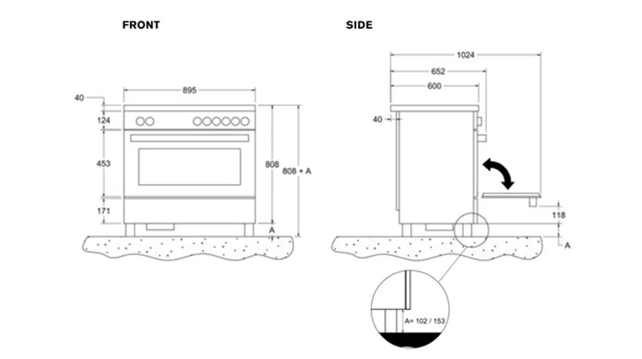 Bertazzoni 90 Cm Air-tec Cooker With Induction Top And Integrated Hood, Electronic Oven