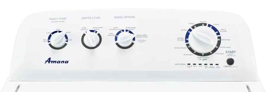 Amana  Large Capacity Top Load Washer with High-Efficiency Agitator Dryers
