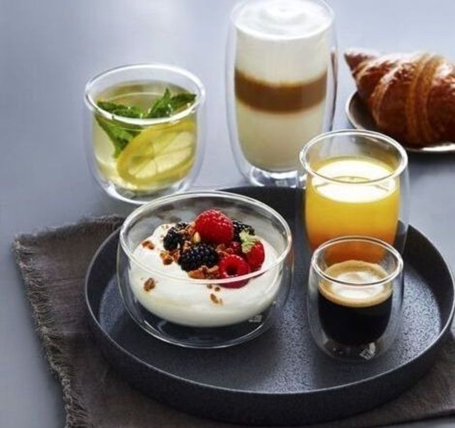 Zwilling 2 Piece Double-wall Glass Bowl Set Transparent