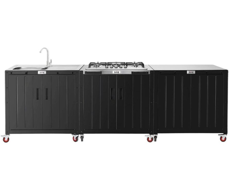 Wayfair FEASTO 35-Inch 3 Piece Freestanding Modular Outdoor Kitchen Set