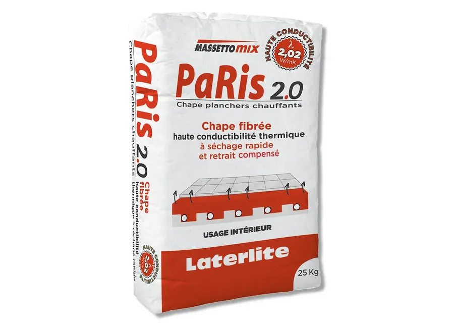 laterlite Paris 2.0: semi dry underfloor heating screed mortar