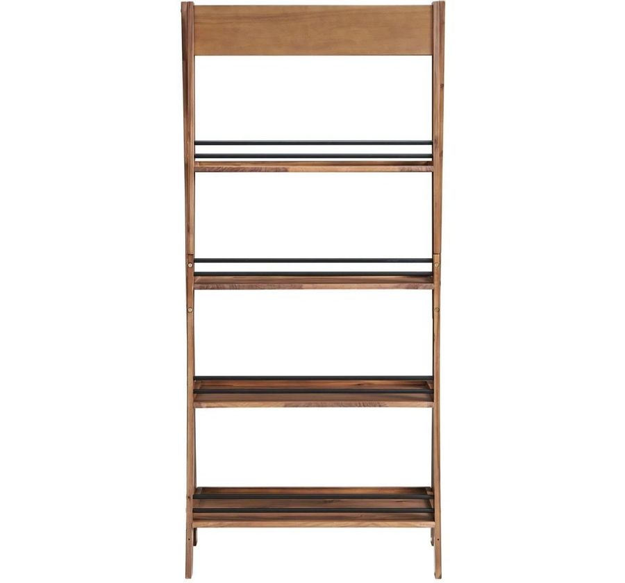 Wayfair Lavish Home 4-Tier Wood Ladder Bookshelf, Walnut