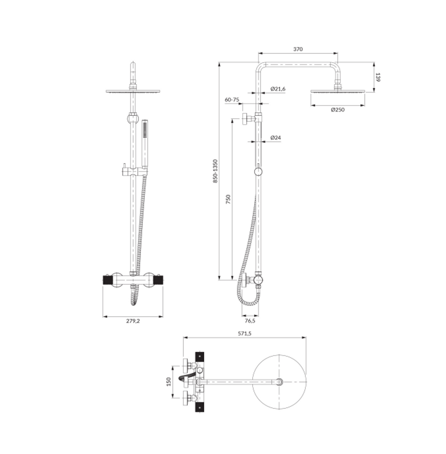 Omnires  Contour Shower System