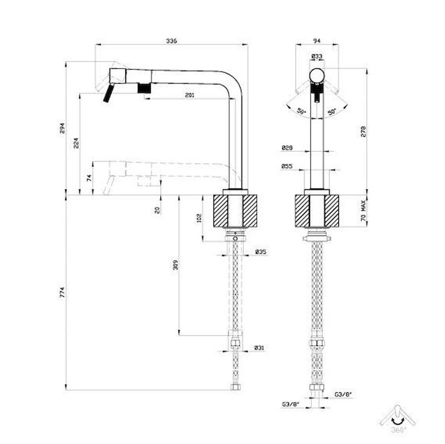 Foster Mixer Tap Margot Copper