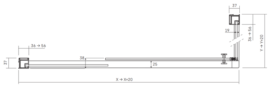 Disenia Space Shower Enclosure With Sliding Door