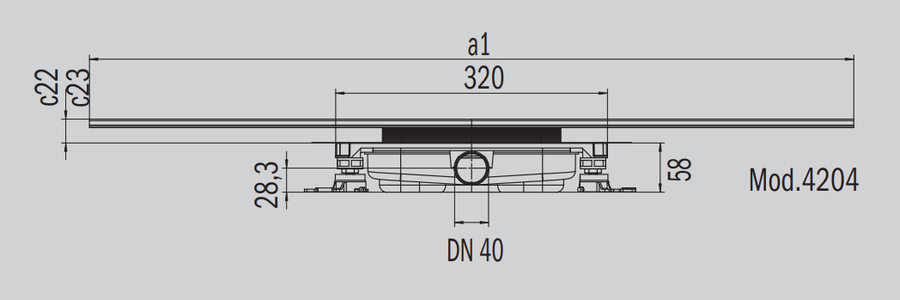 Kaldewei Flowline Zero 900 Mod.2400 Shower Channel