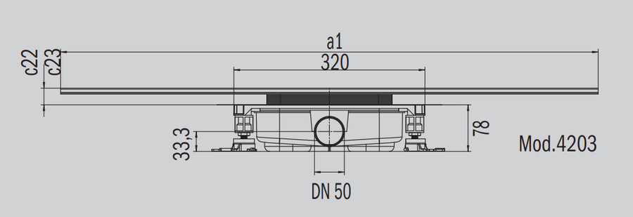 Kaldewei Flowline Zero 900 Mod.2400 Shower Channel