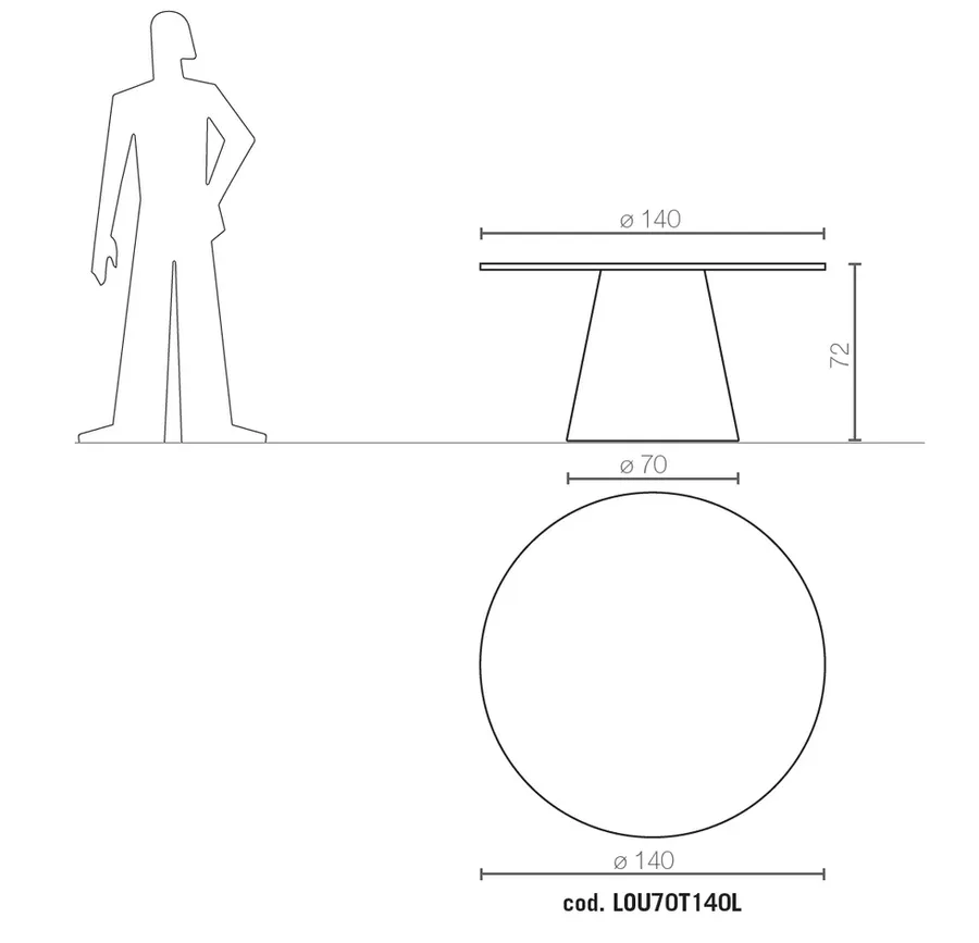 Serralunga Loulou Table 70 Large