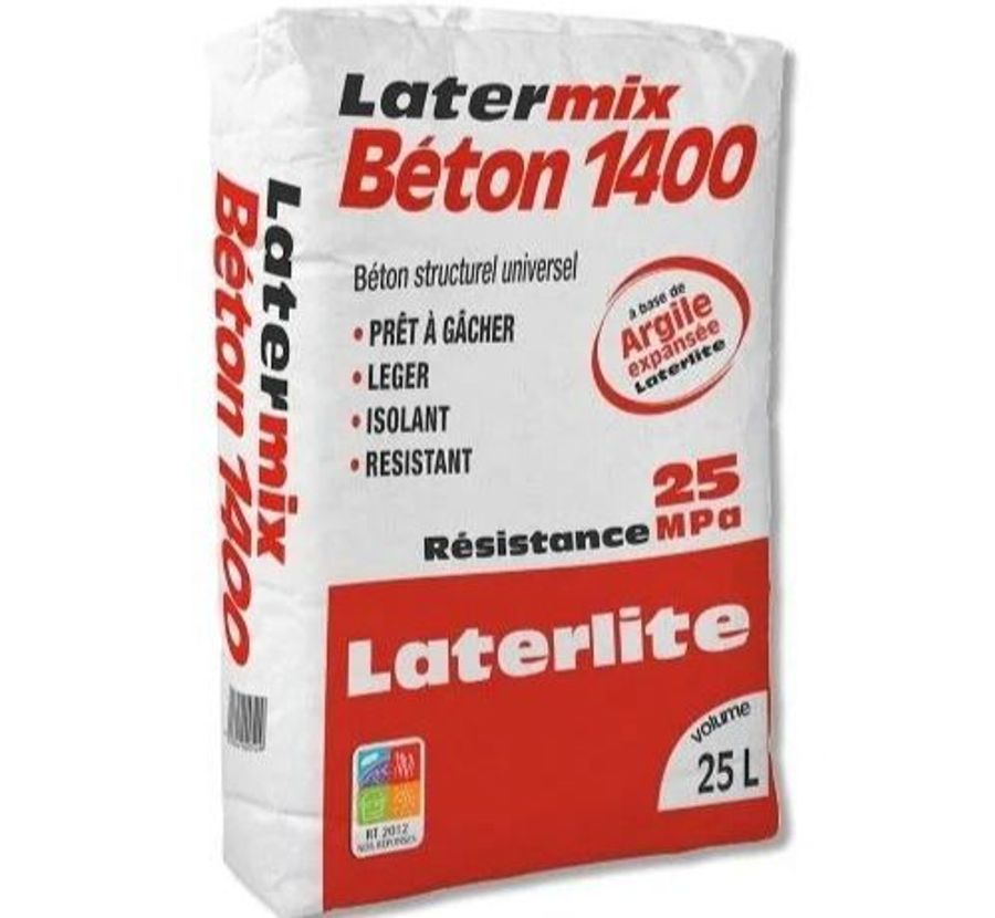 Laterlite Latermix beton 1400: bagged structural lightweight concreate